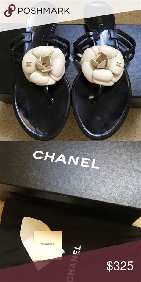 chanel camellia flip flops|Chanel sandals sale.